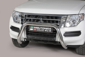 Pushbar | geschikt voor Mitsubishi | Pajero LWB 15-19 5d. suv / Pajero SWB 15-19 3d. suv | rvs zilver Super Bar RVS CE-keur