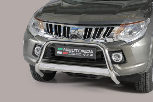 Pushbar | Mitsubishi | L200 15- 2d pic. / L200 15- 4d pic. | D.C. / C.C. | rvs zilver Medium Bar RVS CE-keur