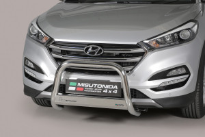 Pushbar | geschikt voor Hyundai | Tucson 15-18 5d suv. | RVS rvs zilver Medium Bar CE-keur