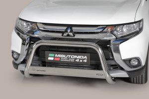 Pushbar | geschikt voor Mitsubishi | Outlander 15- 5d suv. | rvs zilver Medium Bar RVS CE-keur