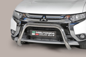 Pushbar | geschikt voor Mitsubishi | Outlander 15- 5d suv. | rvs zilver Super Bar RVS CE-keur