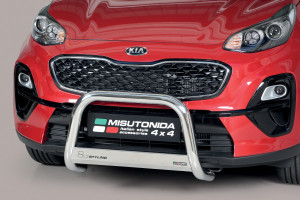Pushbar | geschikt voor Kia | Sportage 16-18 5d suv. / Sportage 18-22 5d suv. | RVS rvs zilver Medium Bar CE-keur