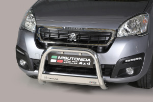 Pushbar | geschikt voor Peugeot | Partner Tepee 15- 5d mpv. | rvs zilver Medium Bar RVS CE-keur