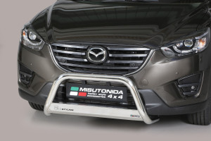 Pushbar | geschikt voor Mazda | CX-5 15-17 5d suv. | RVS rvs zilver Medium Bar CE-keur