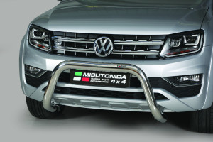 Pushbar | geschikt voor Volkswagen | Amarok Dubbele Cabine 11-16 4d pic. / Amarok Dubbele Cabine 16- 4d pic. | Highline / V6 | rvs zilver Super Bar RVS CE-keur