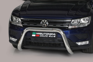 Pushbar | geschikt voor Volkswagen | Tiguan 16- 5d suv. | rvs zilver Super Bar RVS CE-keur