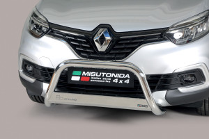 Pushbar | geschikt voor Renault | Captur 17- 5d suv. | RVS rvs zilver Medium Bar CE-keur
