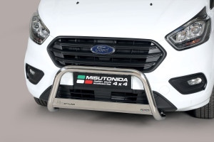 Pushbar | Ford | Transit Custom Kombi 18- 4d bus. | RVS rvs zilver Medium Bar Korte versie (L1) CE-keur