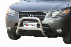 Pushbar | geschikt voor Hyundai | Santa Fe 06-10 5d suv. | RVS rvs zilver Medium Bar