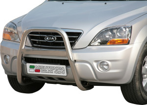 Pushbar | geschikt voor Kia | Sorento 06-09 5d suv. | RVS rvs zilver High Medium Bar