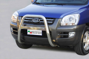 Pushbar | Kia | Sportage 04-07 5d suv. / Sportage 07-08 5d suv. | RVS rvs zilver High Medium Bar