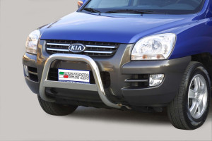 Pushbar | Kia | Sportage 04-07 5d suv. / Sportage 07-08 5d suv. | RVS rvs zilver Medium Bar