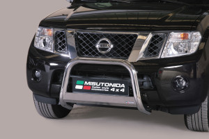 Pushbar | geschikt voor Nissan | Pathfinder 10-14 5d suv. | rvs zilver Medium Bar RVS CE-keur
