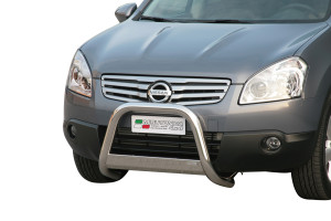 Pushbar | Nissan | Qashqai 08-10 5d suv. / Qashqai 10-14 5d suv. | rvs zilver Medium Bar RVS CE-keur