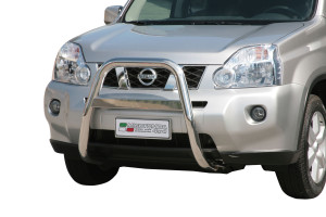 Pushbar | geschikt voor Nissan | X-Trail 07-10 5d suv. | rvs zilver High Medium Bar RVS