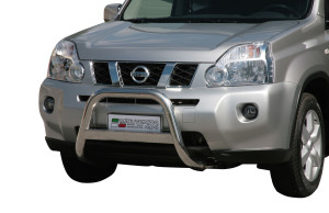 Pushbar | geschikt voor Nissan | X-Trail 07-10 5d suv. | rvs zilver Medium Bar RVS
