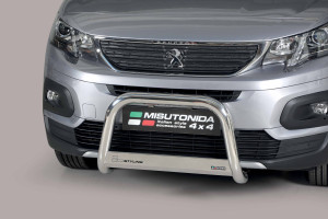Pushbar | geschikt voor Peugeot | Rifter 18- 5d mpv. | rvs zilver Medium Bar RVS CE-keur