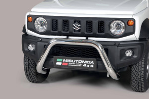 Pushbar | geschikt voor Suzuki | Jimny 18- 3d suv. | rvs zilver Super Bar RVS CE-keur