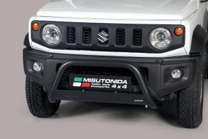 Pushbar | geschikt voor Suzuki | Jimny 18- 3d suv. | zwart Medium Bar RVS CE-keur