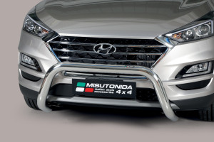 Pushbar | geschikt voor Hyundai | Tucson 18- 5d suv. | rvs zilver Super Bar RVS CE-keur
