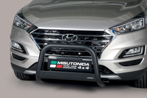 Pushbar | geschikt voor Hyundai | Tucson 18- 5d suv. | zwart Medium Bar RVS CE-keur