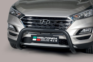 Pushbar | geschikt voor Hyundai | Tucson 18- 5d suv. | zwart Super Bar RVS CE-keur