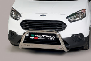 Pushbar | Ford | Transit Courier 18- 4d bes. | rvs zilver Medium Bar RVS CE-keur