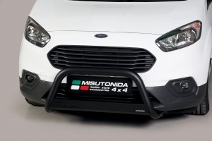 Pushbar | Ford | Transit Courier 18- 4d bes. | zwart Medium Bar RVS CE-keur