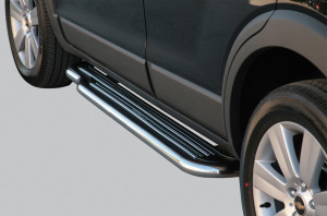 Side Bars | geschikt voor Chevrolet | Captiva 06-11 5d suv. | RVS rvs zilver Pedana