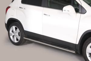 Side Bars | geschikt voor Chevrolet | Trax 13-14 5d sta. | RVS rvs zilver Oval Grand Pedana