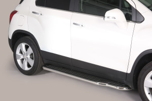 Side Bars | geschikt voor Chevrolet | Trax 13-14 5d sta. | RVS rvs zilver Pedana