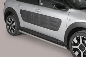 Side Bars Misutonida geschikt voor Citroen C4 Cactus 14-19 5d hat. | Zwart | Mat | RVS