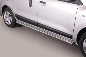 Side Bars | geschikt voor Dacia | Dokker 13- 5d mpv. | RVS zwart Side Protection