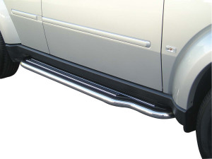 Side Bars | geschikt voor Dodge | Nitro 07-10 5d suv. | RVS rvs zilver Pedana