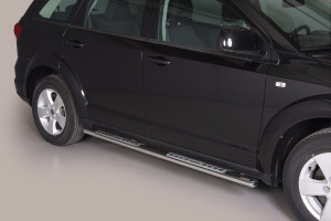 Side Bars | Fiat | Freemont 11- 5d mpv. | RVS rvs zilver Design Side Protection