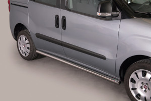 Side Bars | Fiat | Doblò 10-15 5d mpv. / Doblò 15- 5d mpv. | RVS rvs zilver Side Protection