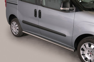Side Bars | Fiat | Doblò 10-15 5d mpv. / Doblò 15- 5d mpv. | RVS zwart Side Protection