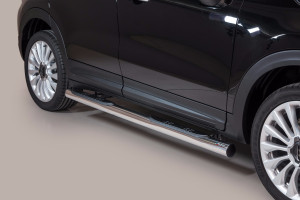 Side Bars | Fiat | 500X 15- 5d suv. | RVS rvs zilver Grand Pedana