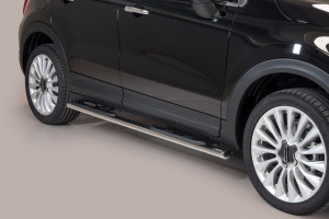 Side Bars | Fiat | 500X 15- 5d suv. | RVS rvs zilver Oval Grand Pedana