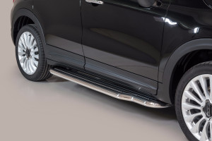 Side Bars | Fiat | 500X 15- 5d suv. | RVS rvs zilver Pedana
