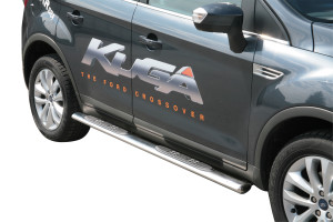 Side Bars | Ford | Kuga 08-13 5d suv. | RVS rvs zilver Oval Grand Pedana