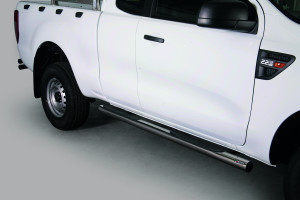 Side Bars | geschikt voor Ford | Ranger Super Cab 12-16 4d pic. / Ranger Super Cab 15- 4d pic. | rvs zilver Grand Pedana RVS