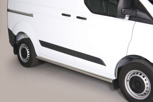 Side Bars | Ford | Transit Custom Kombi 12-18 4d bus. / Transit Custom Kombi 18- 4d bus. | RVS zilver Side Protection