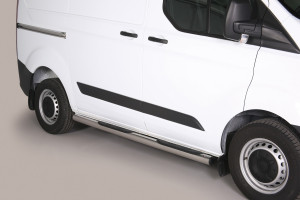 Side Bars | Ford | Transit Custom Kombi 12-18 4d bus. / Transit Custom Kombi 18- 4d bus. | RVS zwart Side Protection