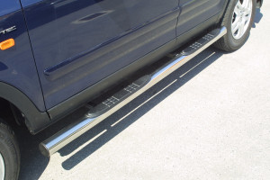 Side Bars | Honda | CR-V 02-04 5d suv. | RVS rvs zilver Grand Pedana