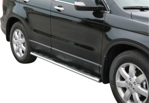 Side Bars | Honda | CR-V 07-10 5d suv. | RVS rvs zilver Oval Grand Pedana