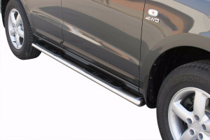 Side Bars | geschikt voor Hyundai | Santa Fe 06-10 5d suv. | RVS rvs zilver Oval Grand Pedana