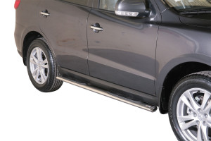 Side Bars | geschikt voor Hyundai | Santa Fe 10-12 5d suv. | RVS rvs zilver Oval Grand Pedana