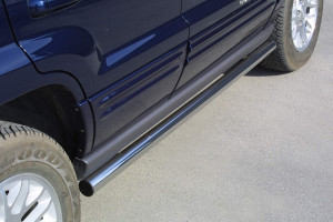 Side Bars | geschikt voor Jeep | Grand Cherokee 01-03 5d suv. / Grand Cherokee 03-05 5d suv. / Grand Cherokee 99-01 5d suv. | RVS rvs zilver Side Protection