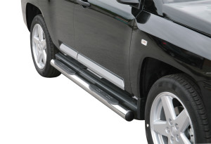 Side Bars | geschikt voor Jeep | Compass 06-11 5d suv. | RVS rvs zilver Grand Pedana